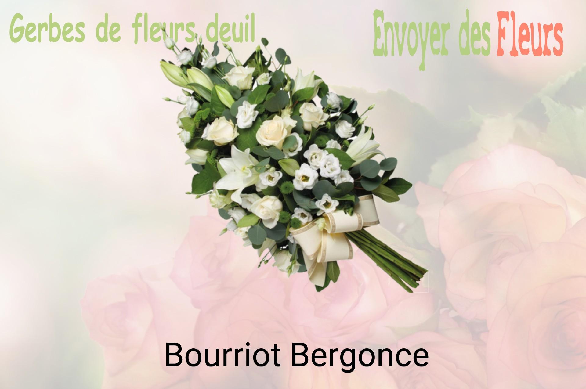 Gerbe de fleurs de deuil livrée à Bourriot-Bergonce